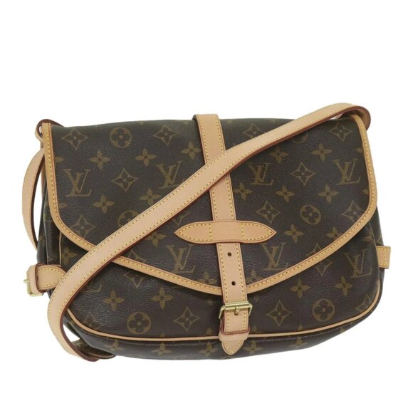 LOUIS VUITTON Monogram Saumur 30 Shoulder Bag M42256 LV Auth uy166SAV - Picture 1 of 16